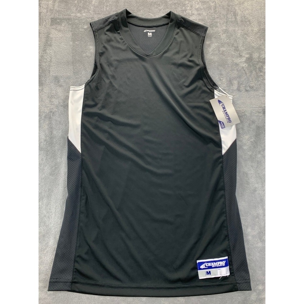 Men's Black Dri-Gear Sleeveless Training Jersey Mesh Side Panels NWT Medium*